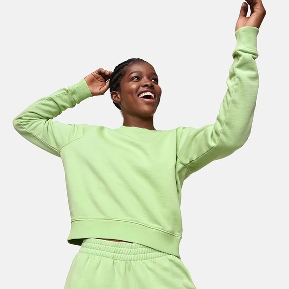 Outdoor Voices Jade Cotton Terry Sweatshirt - Picture 6 of 6